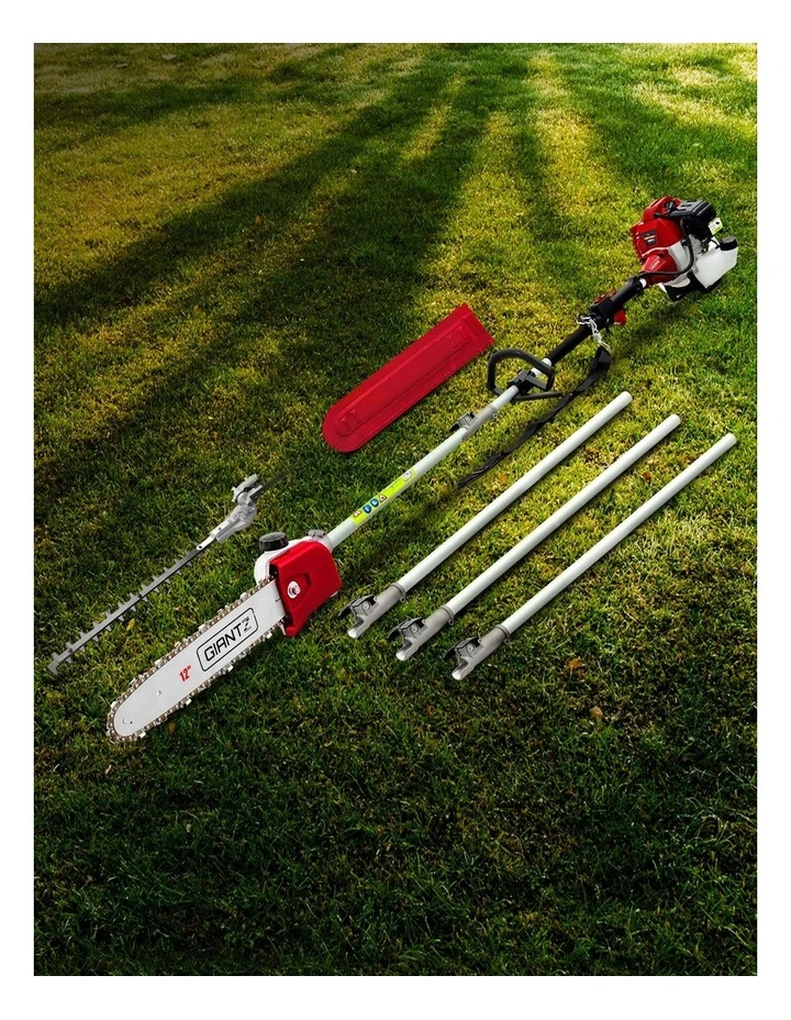 Giantz Pole Chainsaw 2 Stroke Petrol Tree Pruner Long Reach Saw 12 Inch Bar 2 In 1 image 3