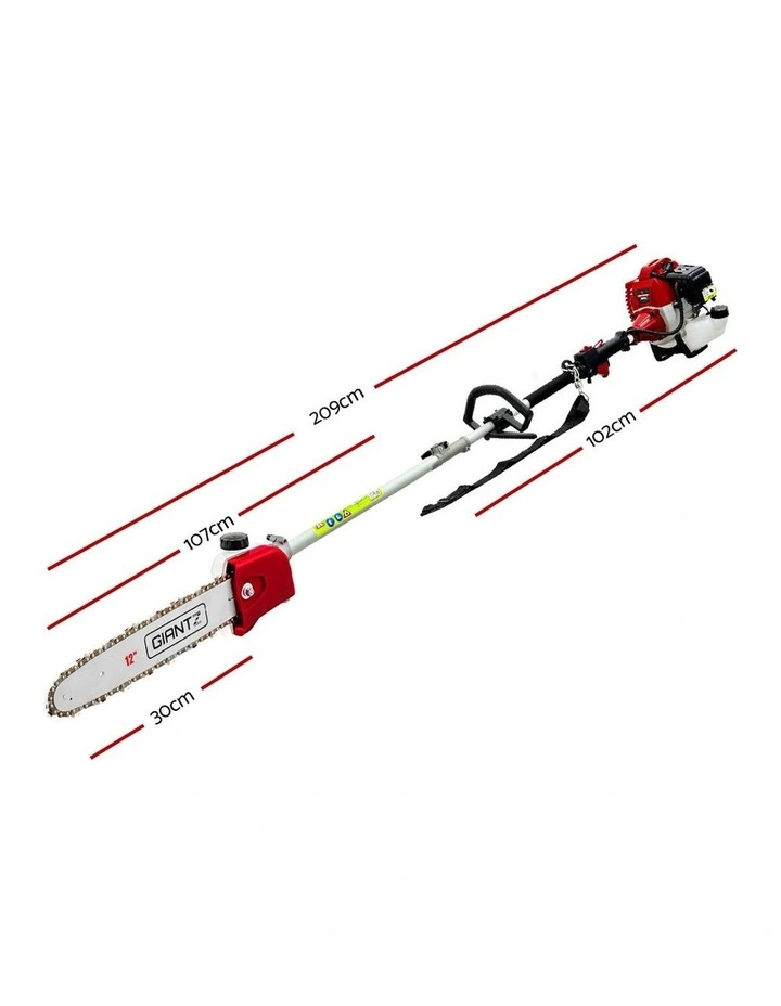 Giantz Pole Chainsaw 2 Stroke Petrol Tree Pruner Long Reach Saw 12 Inch Bar 2 In 1 image 4