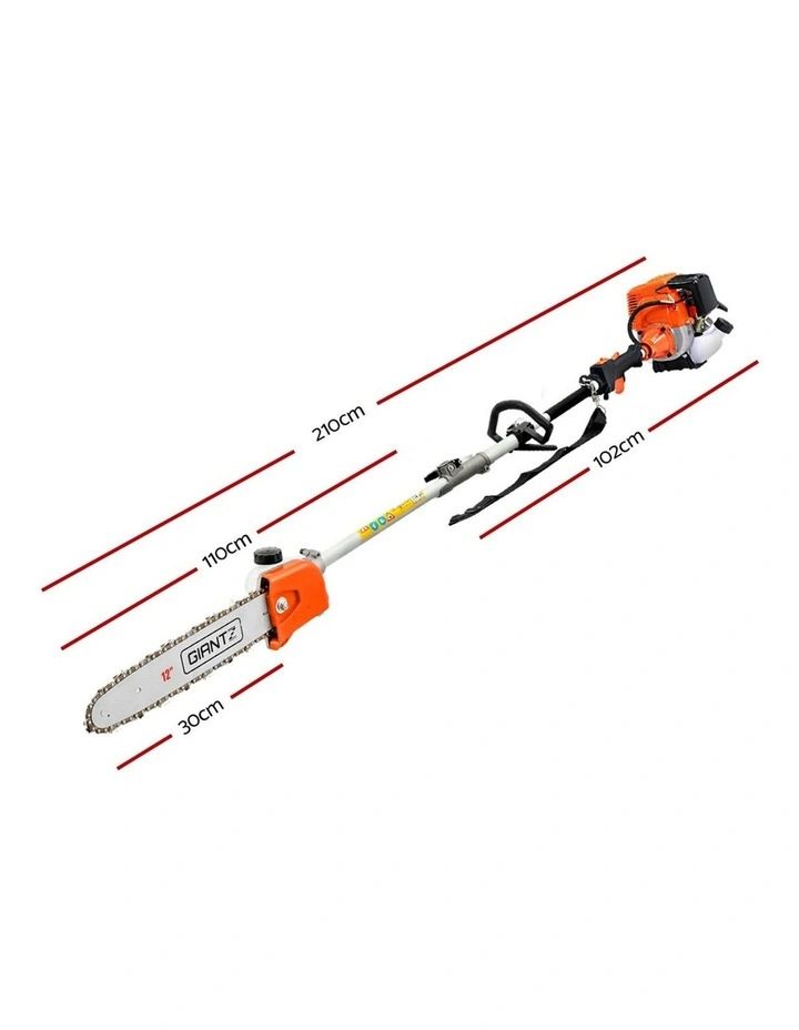 Giantz Pole 4 Stroke Chainsaw Petrol Tree Pruner Long Reach Saw 12 Inch Bar image 3