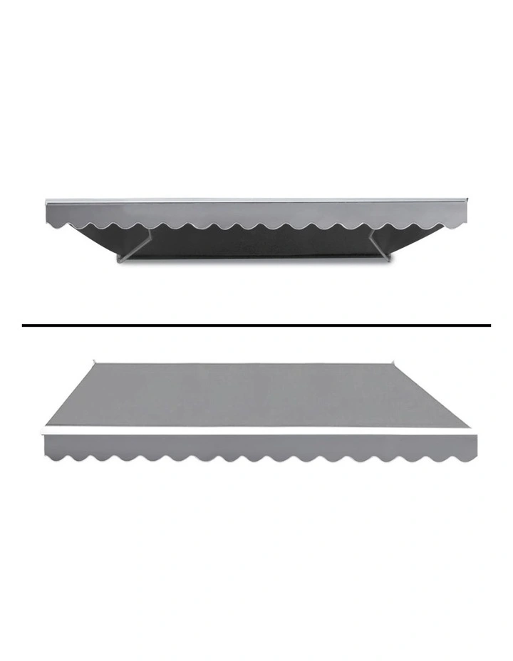Instahut Retractable Folding Arm Awning Motorised Sunshade 4Mx2.5M Pearl Grey image 4
