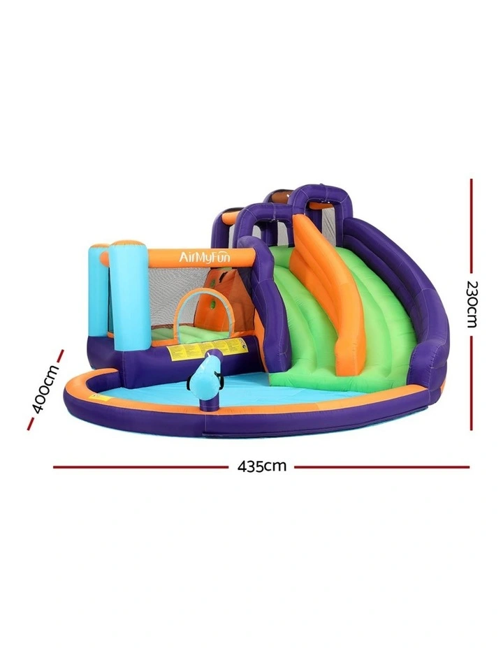 AirMyFun Inflatable Kids Pool Water Double Slide Jumping Trampoline Castle image 2