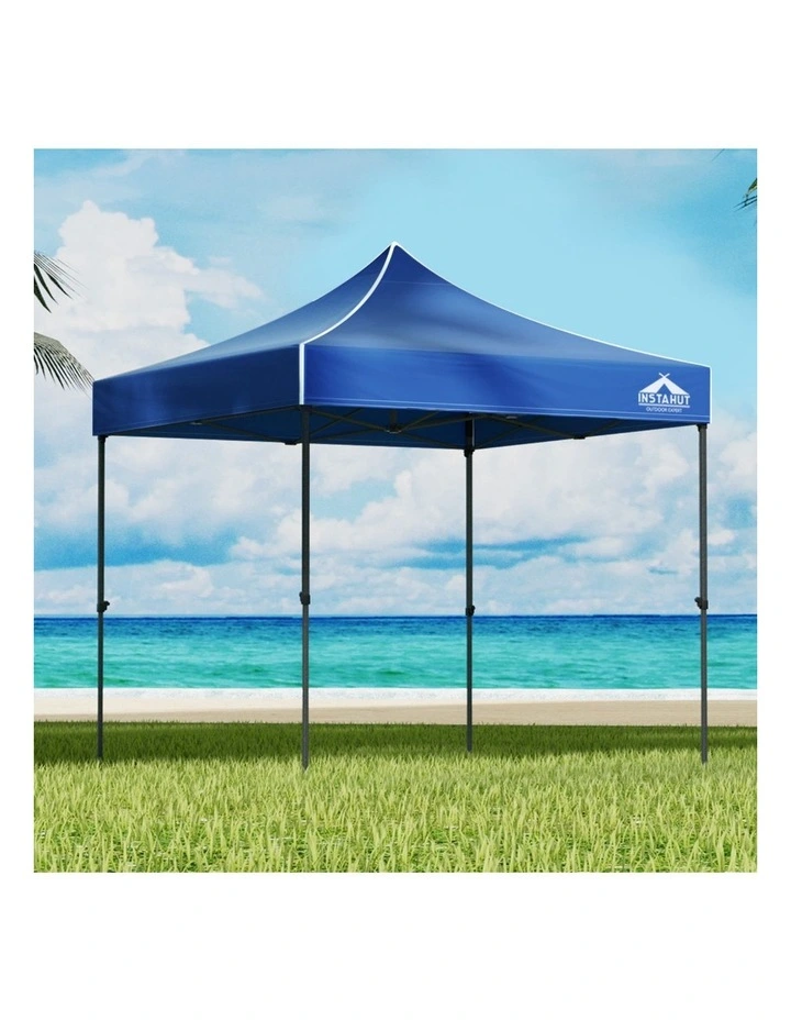 Instahut Gazebo Pop Up Marquee 3x3m Folding Tent Wedding Outdoor Camping Canopy Gazebos Shade Blue image 3