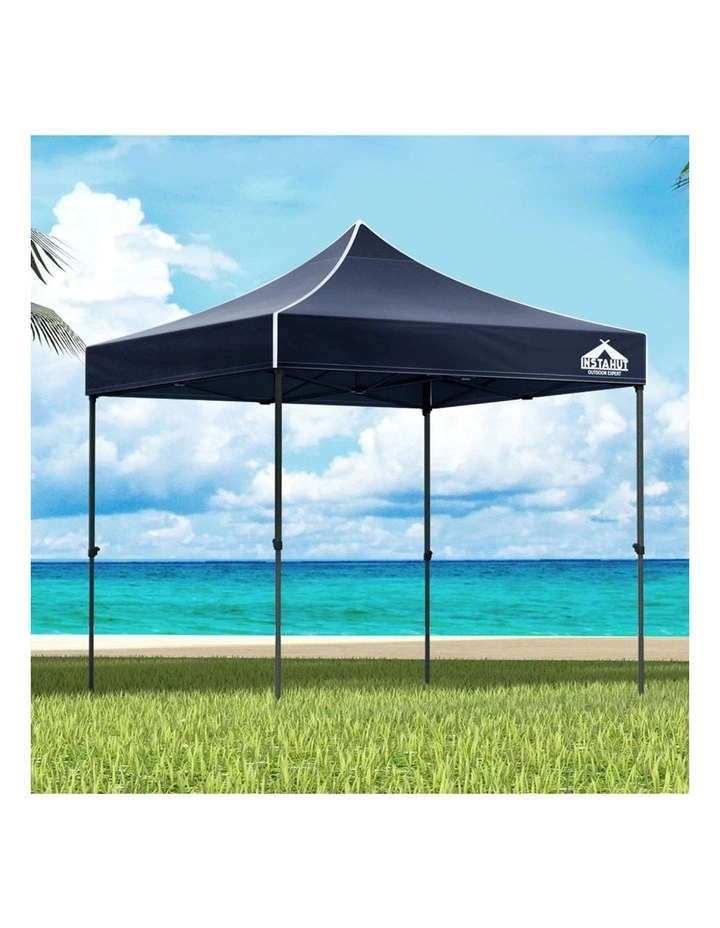 Instahut Gazebo Pop Up Marquee 3x3m Folding Tent Wedding Outdoor Camping Canopy Gazebos Shade Navy image 3