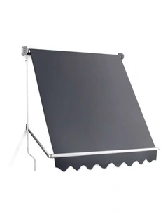 Instahut Window Fixed Pivot Arm Awning Outdoor Blinds Retractable Canopy1.8X2.1M