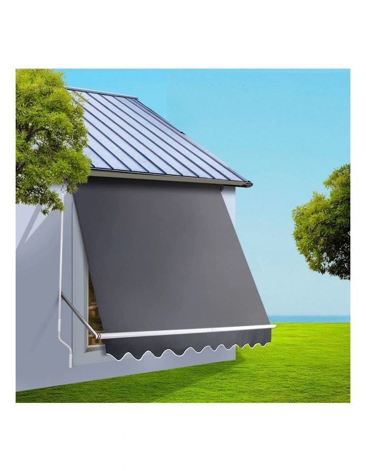 Instahut Window Fixed Pivot Arm Awning Outdoor Blinds Retractable Canopy1.8X2.1M image 3