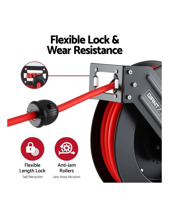 Giantz Air Hose Reel 3/8 IN x 15m Retractable Air Hose 300PSI image 6