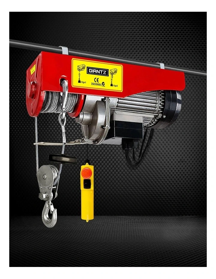 Giantz Electric Hoist Winch 400/800KG Cable 20M Rope Tool Remote Chain Lifting image 2
