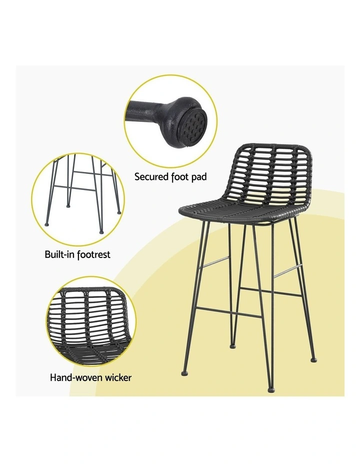 Gardeon Outdoor Bar Set Patio Furniture Dining Chairs Table and Chairs Wicker image 6