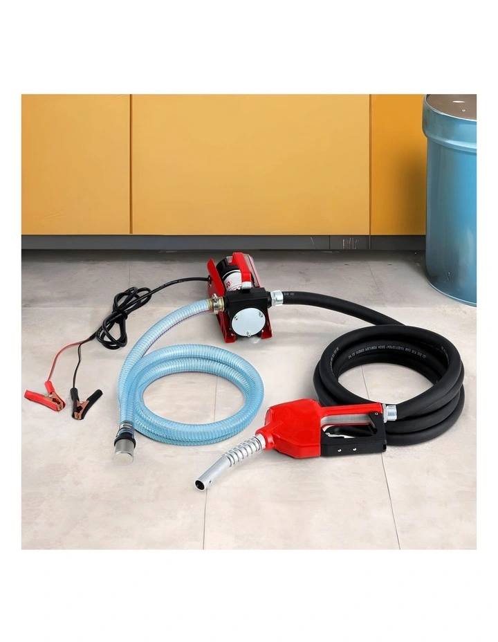 Giantz Fuel Transfer Pump Electric Diesel Kerosene Pump 12V DC 10GPM Nozzle Hose image 2