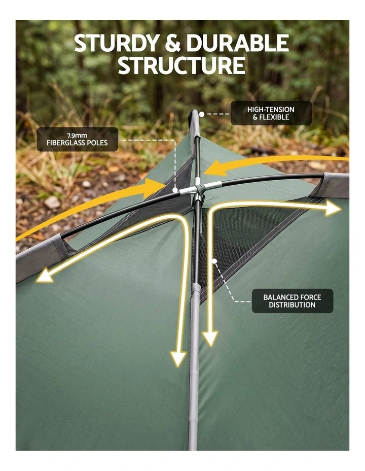Weisshorn 2 Person Camping Tent Waterproof Dome Tent for Hiking image 5