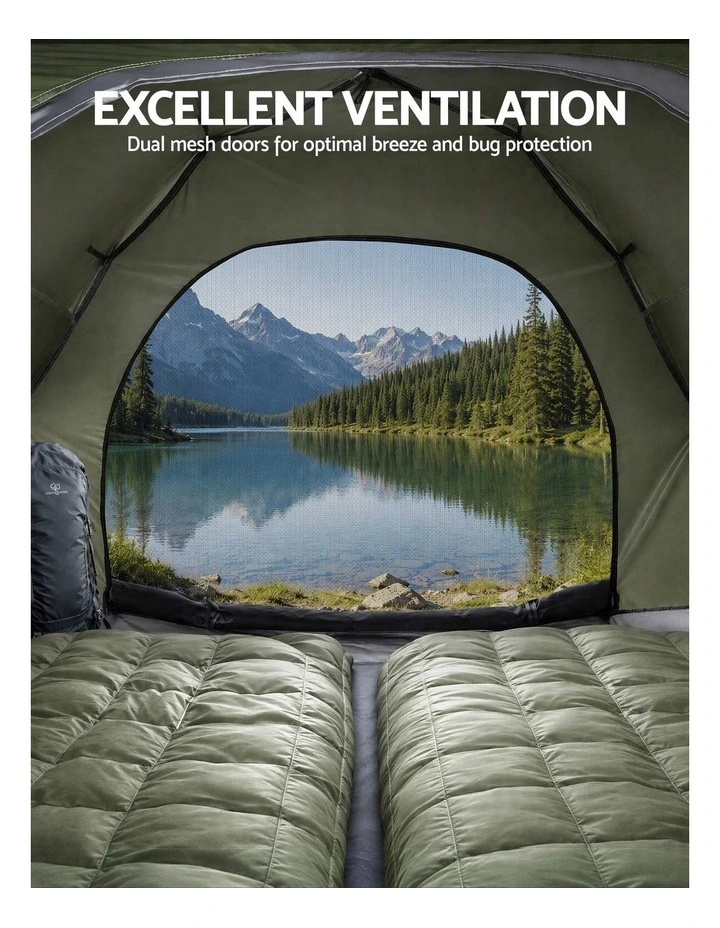 Weisshorn 2 Person Camping Tent Automatic Pop Up Water Repellent Shade Outdoor image 5