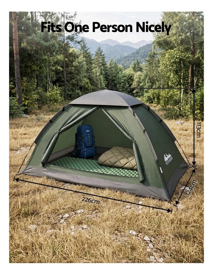 Weisshorn 1 Person Camping Tent Waterproof Hiking Vestibule Porch image 2