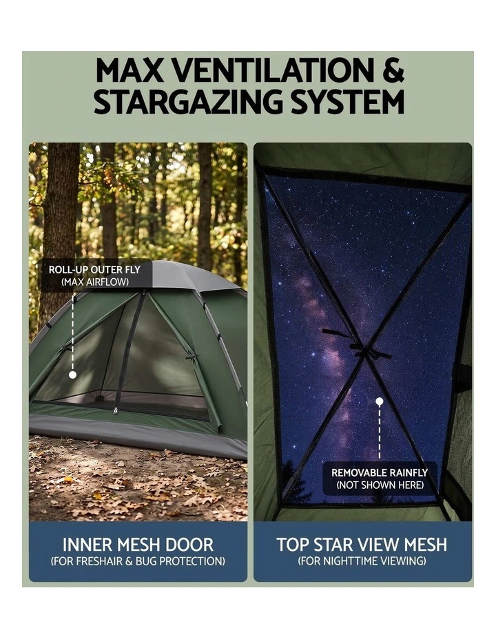 Weisshorn 1 Person Camping Tent Waterproof Hiking Vestibule Porch image 4