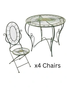 Willow & Silk Windsor Outdoor Table With 4 Chairs
