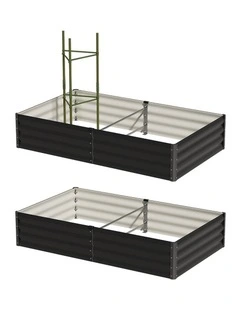 Livsip 2pc Garden Bed 150x90x30cm Planter Stand Box Raised Container