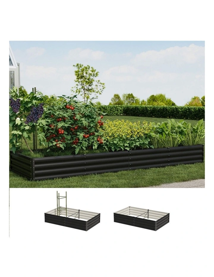 Livsip 2pc Garden Bed 150x90x30cm Planter Stand Box Raised Container image 4