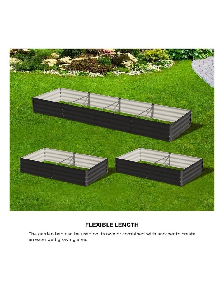 Livsip 2pc Garden Bed 150x90x30cm Planter Stand Box Raised Container image 5