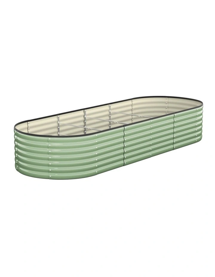 Livsip Garden Bed 240x80x56cm Planter Box Raised Container Galvanised Green image 1