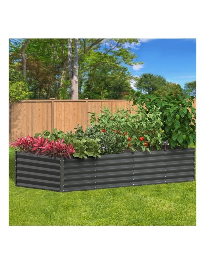 Livsip 2pc Garden Bed 120x80x45CM Raised Vegetable Planter Kit Galvanised Steel image 4