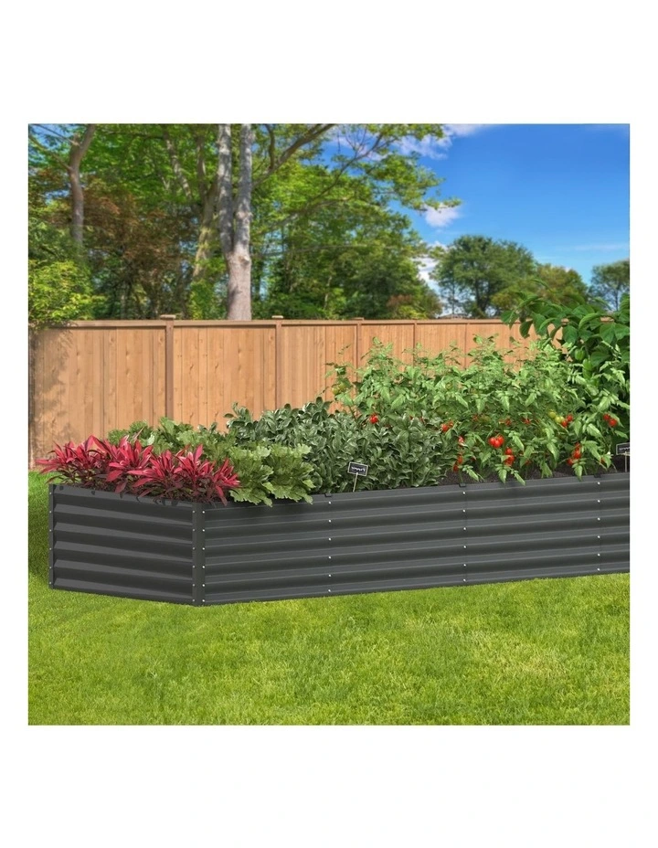 Livsip 2pc Garden Bed 160x80x45CM Kits Raised Instant Planter Galvanised Steel image 4