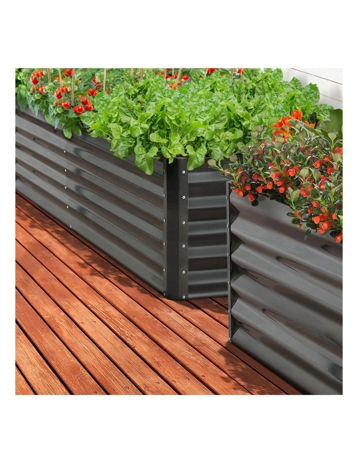 Livsip 2pc Garden Bed 160x80x45CM Kits Raised Instant Planter Galvanised Steel image 6