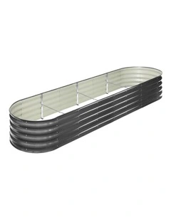 Livsip Galvanised Raised Garden Bed 320X80X42CM Steel Instant Planter Oval