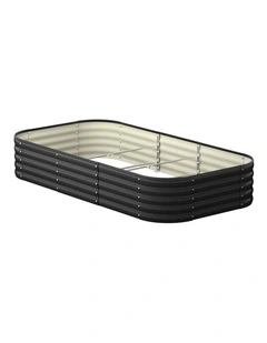Livsip 9-IN-1 Garden Bed Modular Planter Oval Galvanised Steel 40CM Height