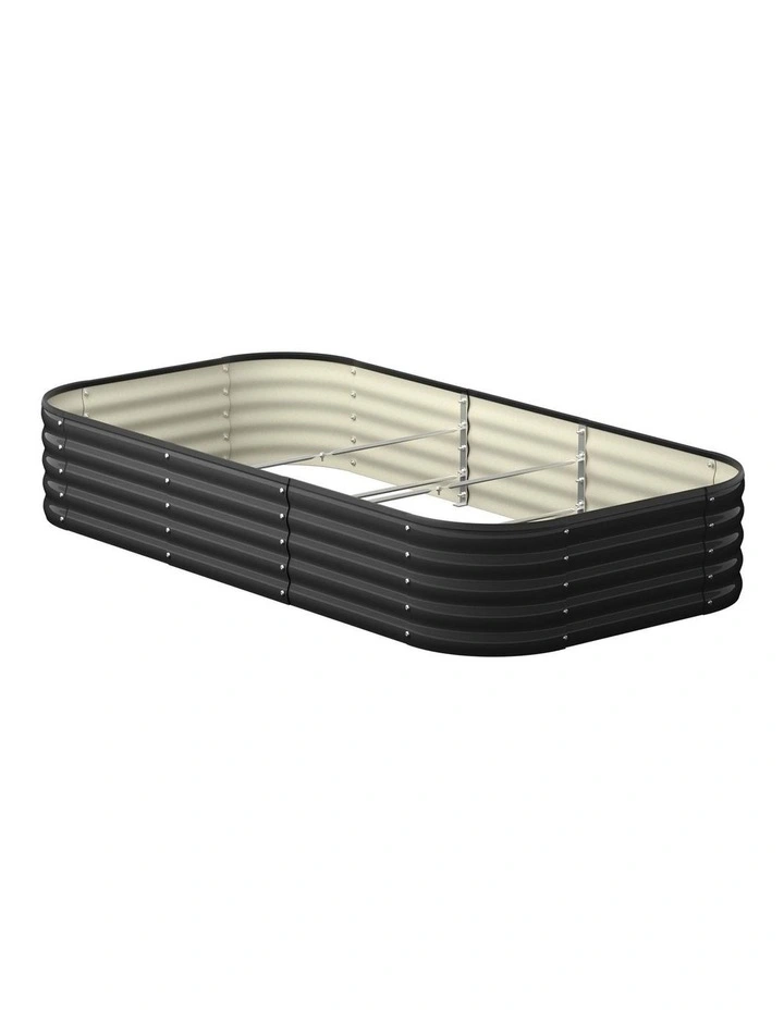 Livsip 9-IN-1 Garden Bed Modular Planter Oval Galvanised Steel 40CM Height image 1