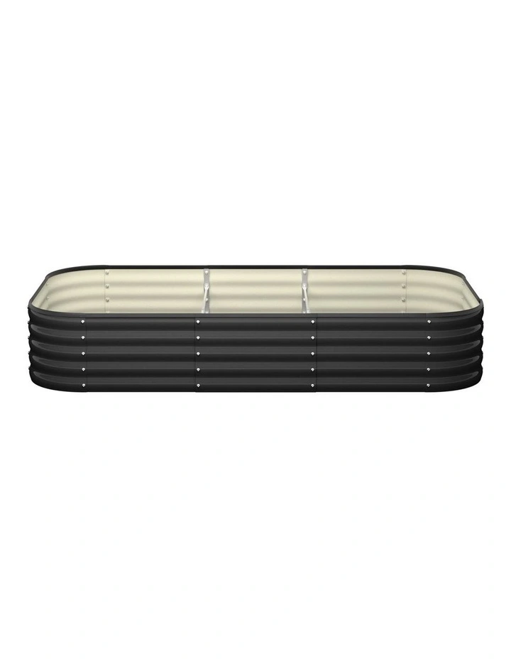 Livsip 9-IN-1 Garden Bed Modular Planter Oval Galvanised Steel 40CM Height image 2