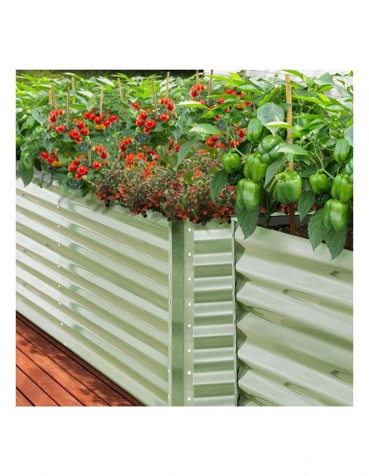 Livsip 2pc Garden Bed 160x80x73CM Raised Container Vegetable Planter Box Green image 6