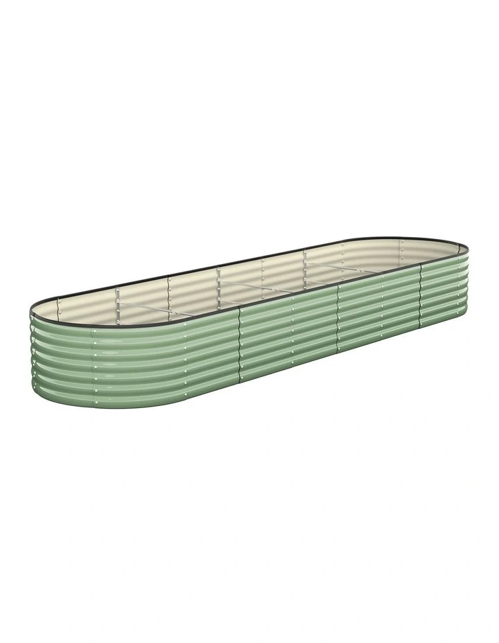 Livsip Garden Bed 320x80x56cm Planter Box Raised Container Galvanised Green image 1