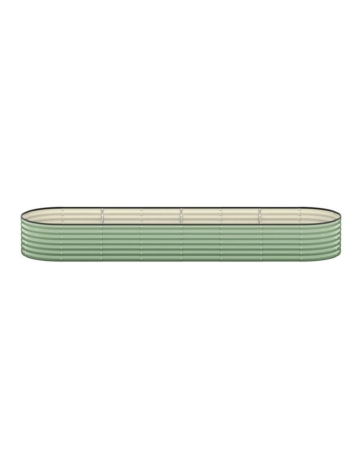 Livsip Garden Bed 320x80x56cm Planter Box Raised Container Galvanised Green image 2
