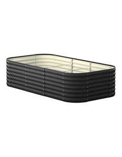 Livsip 9-IN-1 Garden Bed Modular Planter Oval Galvanised Steel 56CM Height
