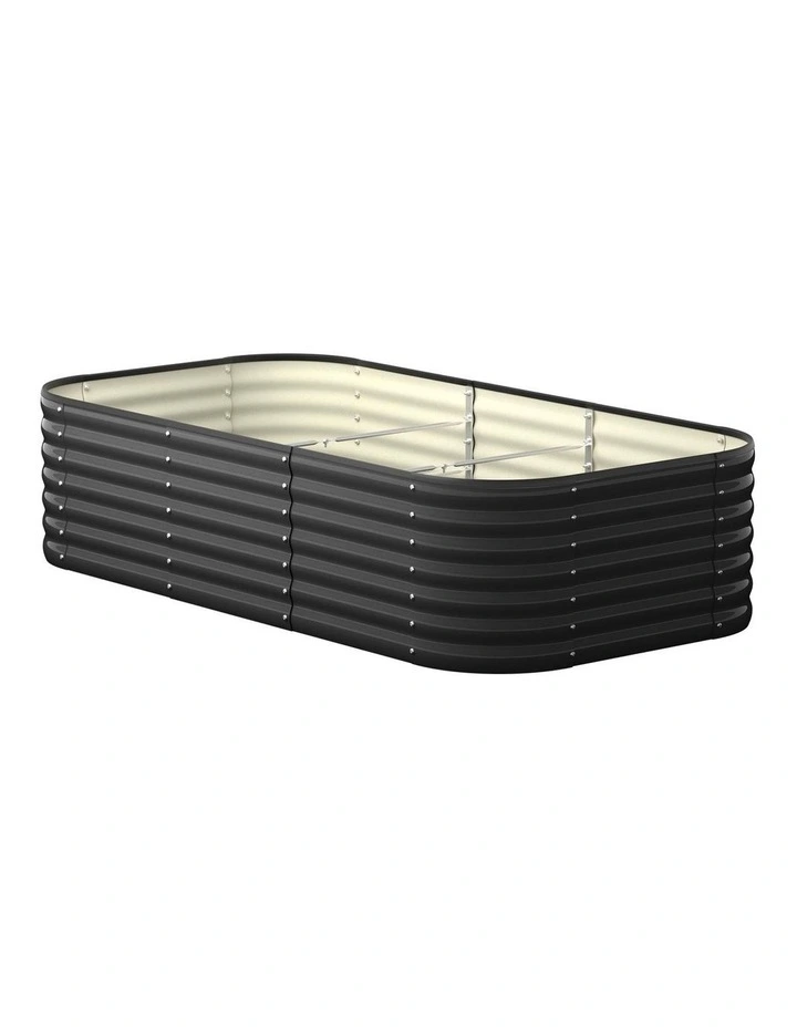 Livsip 9-IN-1 Garden Bed Modular Planter Oval Galvanised Steel 56CM Height image 1