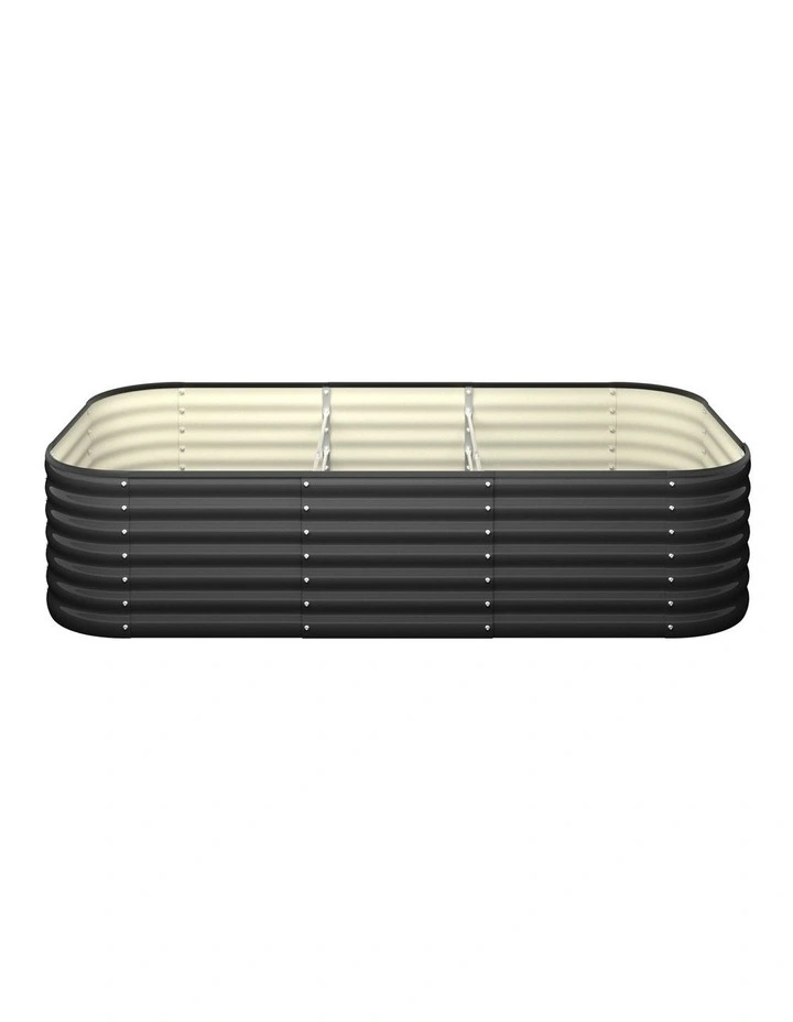 Livsip 9-IN-1 Garden Bed Modular Planter Oval Galvanised Steel 56CM Height image 2