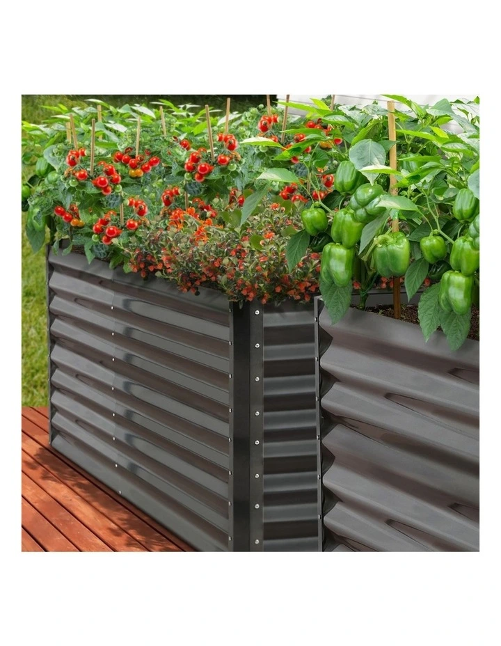 Livsip 2pc Garden Bed 120x80x73CM Kits Raised Vegetable Planter Galvanised Steel image 6