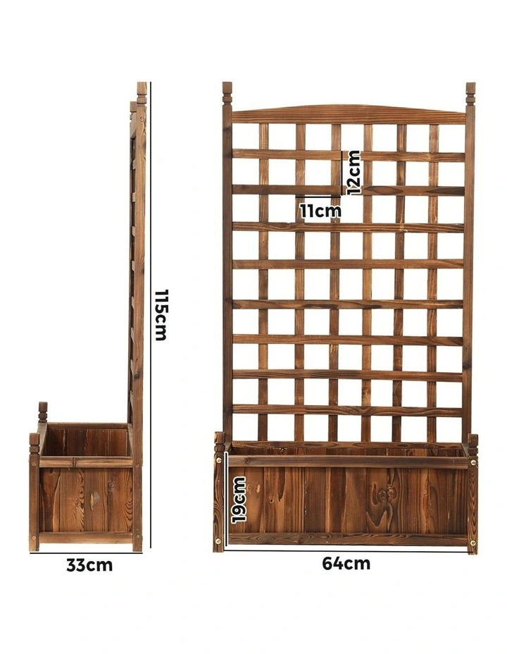 Livsip Raised Garden Bed 64x115cm Wooden Planter Box Vegetables Outdoor Planting image 3