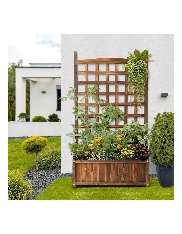 Livsip Raised Garden Bed 64x115cm Wooden Planter Box Vegetables Outdoor Planting image 5