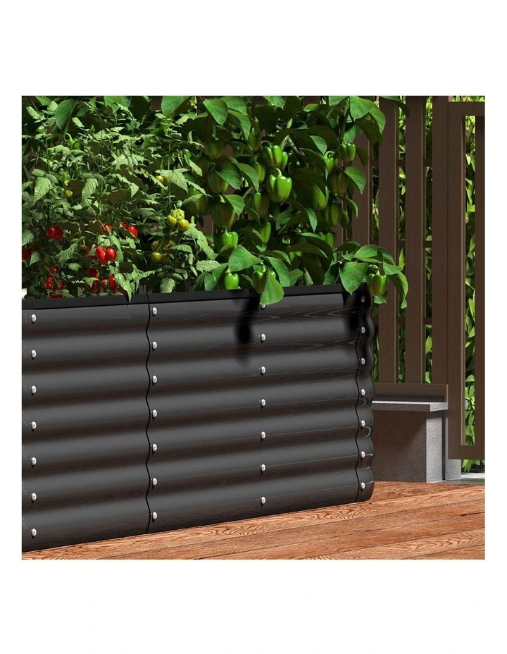 Livsip Raised Garden Bed 320cmX80cmX56cm Kit Planter Oval Galvanised Steel image 5