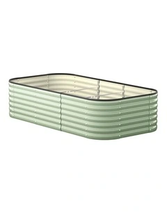 Livsip 9 In 1 Garden Bed Modular Container Planter Galvanised Steel 56CM Height
