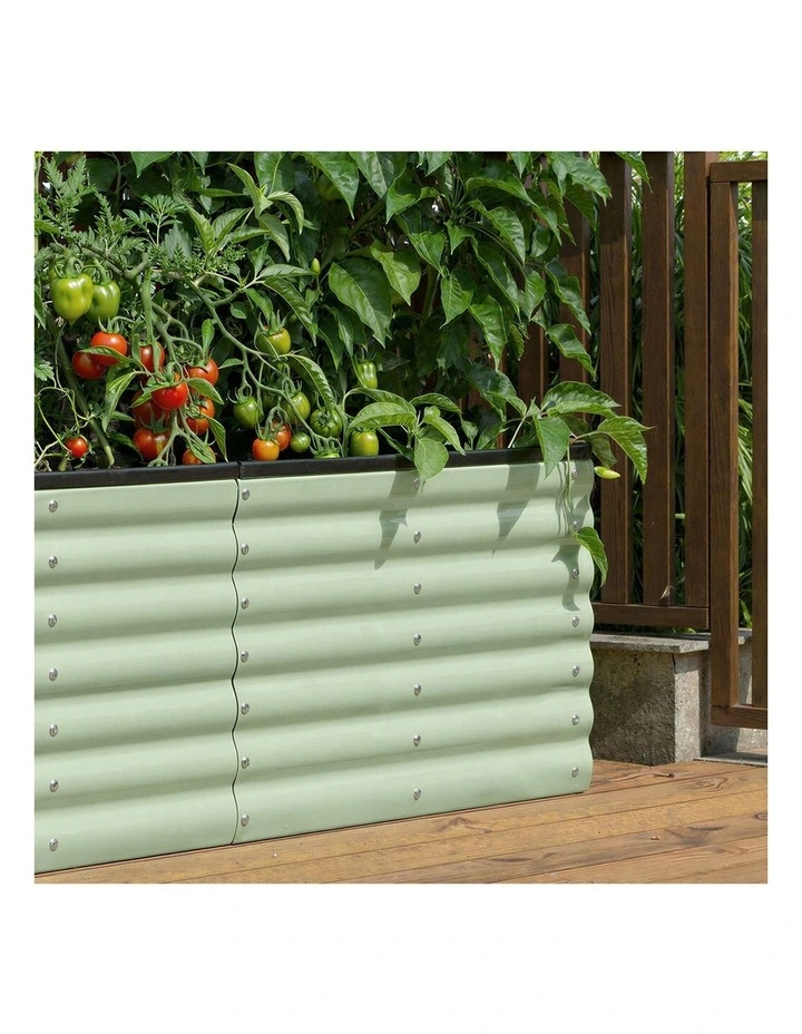 Livsip 9 In 1 Garden Bed Modular Container Planter Galvanised Steel 56CM Height image 6