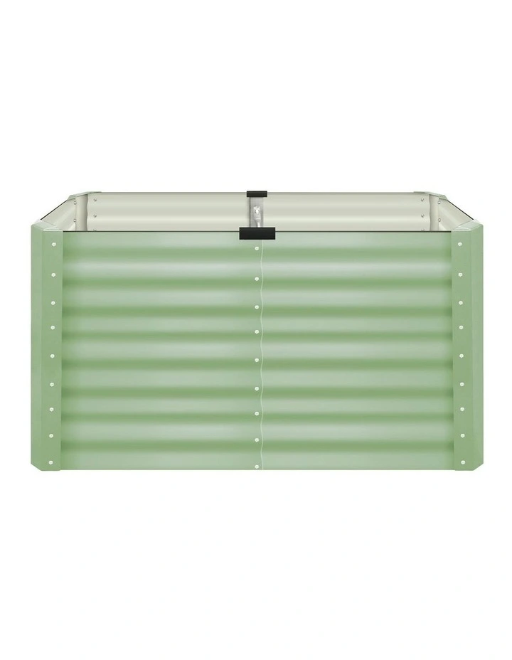 Livsip 2pc Garden Bed 120x80x73CM Raised Container Vegetable Planter Box Green image 2