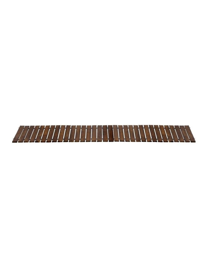 Livsip Garden Wooden Pathway 8ft Roll-Out Straight Wood Walkway Backyard Outdoor image 2
