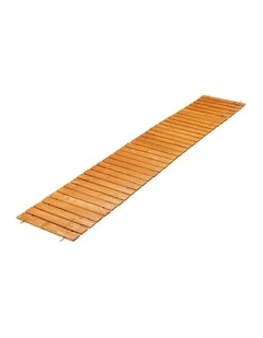 Livsip Garden Wooden Pathway 8ft Straight Roll-Out Wood Walkway Outdoor Backyard