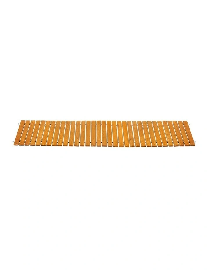 Livsip Garden Wooden Pathway 8ft Straight Roll-Out Wood Walkway Outdoor Backyard image 2