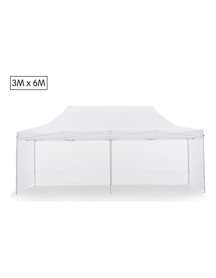 Gazebo Tent Marquee 3x6m PopUp Outdoor Wallaroo White image 2