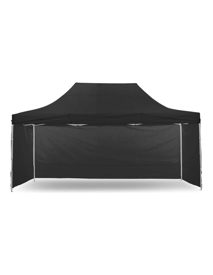 Gazebo Tent Marquee 3x4.5m PopUp Outdoor Wallaroo Black image 1