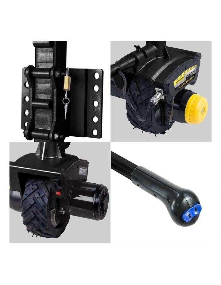 Gen3 Mini Mover 12V 550W Electric Motorised Jockey Wheel - Black image 6