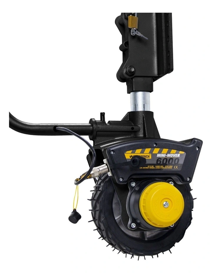 Gen3 Mini Mover 12V 550W Electric Motorised Jockey Wheel - Black image 7