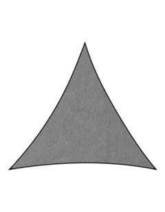 Wallaroo 280GSM Outdoor Sun Shade Sail Canopy Grey Triangle 3.6m x 3.6m x 3.6m
